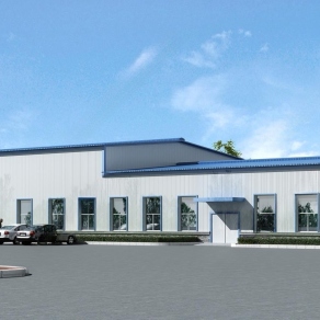 现代彩钢厂房3D模型下载